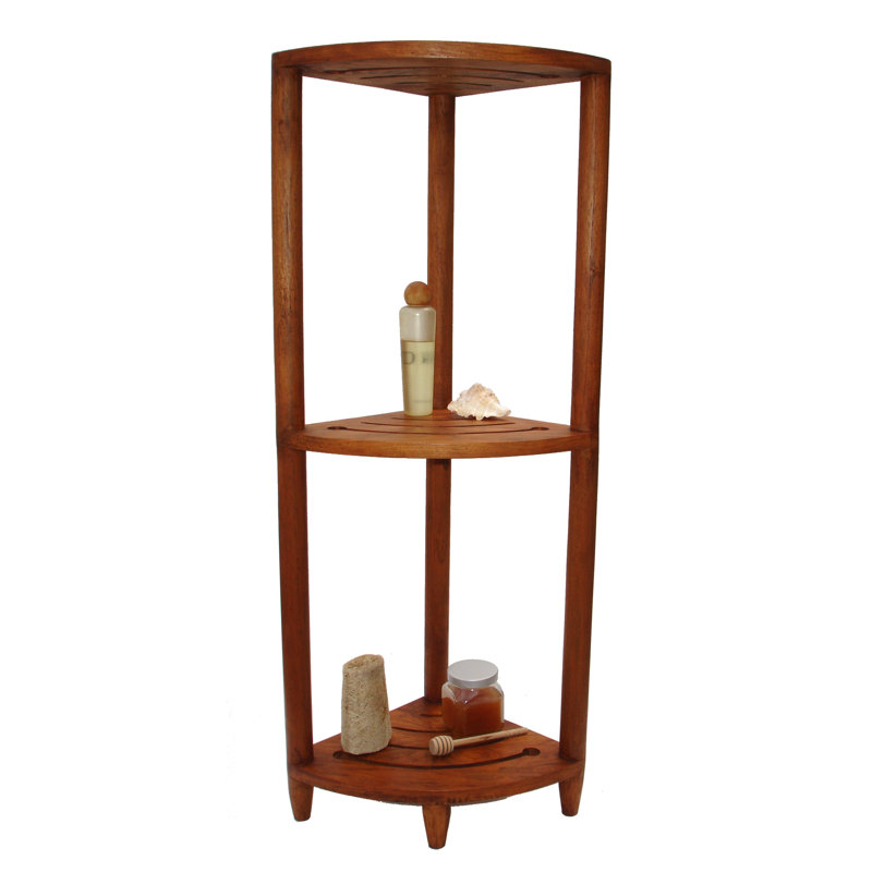 Rebrilliant Teak Corner Shower Caddy & Reviews Wayfair